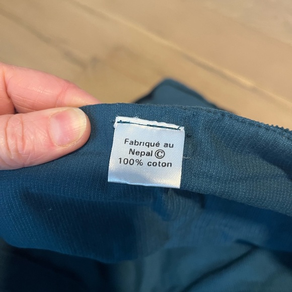 Dark Teal Corduroy Mini Skirt with Studded Waist adjustable - Picture 6 of 11